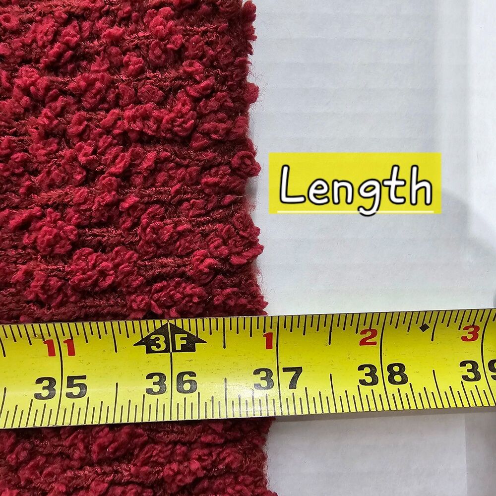 Modern Canvas Red Chenille Open Front Cardigan XXL Cozy Popcorn Knit Pockets - Picture 7 of 8